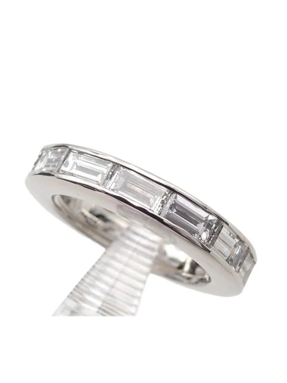 Harry Winston Baguette Cut Channel Set Ring Platinum Diamond